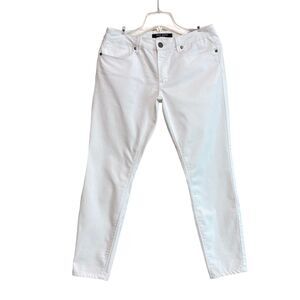 Max Jeans Skimmer Jeans Women's Size 8 Skinny Ankle Crop White Mid-Rise